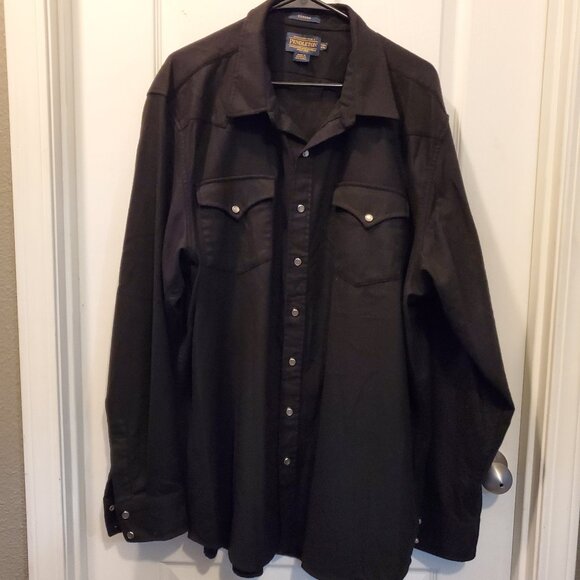 Pendleton Canyon Western Snap Shirt | Black 100% Wool | 2XLT - Picture 2 of 10